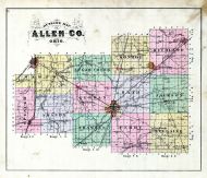 County Outline Map, Allen County 1880